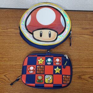 Nintendo Super Mario Small 6" x 8.5" Gaming Pouch and 9" Lunch Bag